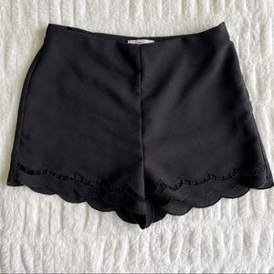 Dainty Hooligan Black Scalloped Shorts Women’s - Size Small